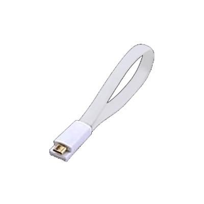 CAVO USB-MICRO USB PER SMARTPHONE E TABLET ATLANTIS P019-UMC-WT-0.2- COLORE BIANCO 0.2MT- CONTATTI MAGNETICI-EAN: 802 FINO:31/12