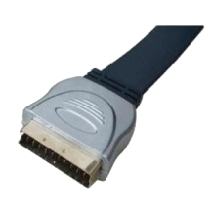 CAVO SCART 2MT M/M NILOX 07NXSK02MA202 21PIN TO 21PIN METAL PLUG - GOLD PLATING - BLU