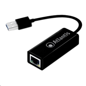 ADATTATORE DA USB3.0 A PORTA LAN GIGABIT ADAPTER 10/100/1000MBIT ATLANTIS A02-UTL30-GARANZIA 2 ANNI-