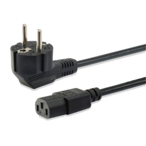 CAVO ALIMENTAZIONE SCHUKO AD ANGOLO1.8MT EQUIP 112120 IEC 60320 (C13) NERO- EAN:4015867213681