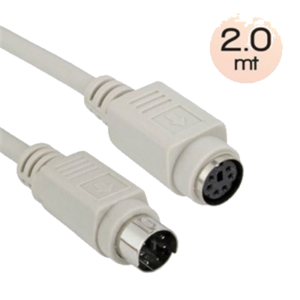 CAVO PROLUNGA PS2 2MT ATLANTIS P019-C120-6MF-2 MINI DIN6 - M/F - EAN: 8026974015767