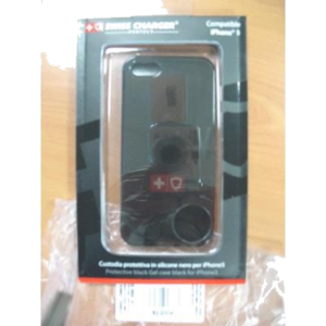 CUSTODIA X APPLE IPHONE5 SCP30038 SWISS CHARGER IN SILICONE NERO