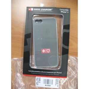 CUSTODIA X APPLE IPHONE5 SCP30038C SWISS CHARGER IN SILICONE TRASPARENTE