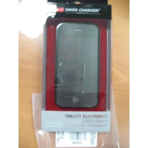 CUSTODIA X APPLE IPHONE4/4S SCP40016 SWISS CHARGER IN ALLUMINIO NERO PER UOMO
