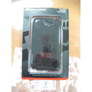 CUSTODIA X SAMSUNG GALAXY NOTE2 SCP30041 SWISS CHARGER IN SILICONE NERO