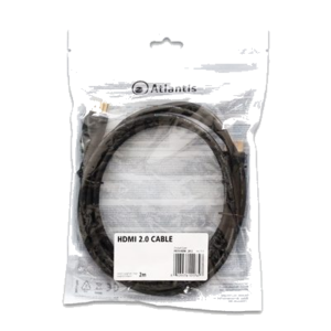 CAVO HDMI 2.0 ATLANTIS P019-HDMI_20-2 -RAME - SCHERMATO - 2MT