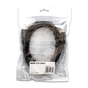 CAVO HDMI 2.0 ATLANTIS P019-HDMI_20-3 -RAME - SCHERMATO - 3MT
