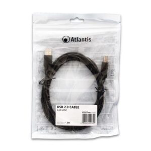 CAVO USB2.0 A-B M/M 3MTATLANTIS P019-UB2-ABMM-3