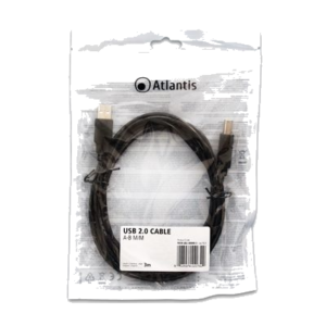 CAVO USB2.0 A-B M/M 3MTATLANTIS P019-UB2-ABMM-3