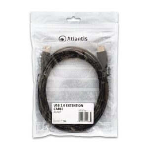 CAVO PROLUNGA USB2.0 AA M/F 3MTATLANTIS P019-UB2-AAMF-3