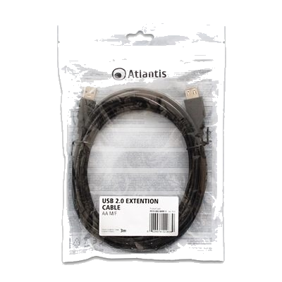 CAVO PROLUNGA USB2.0 AA M/F 3MTATLANTIS P019-UB2-AAMF-3