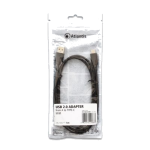 CAVO USB2.0 A/TYPE-C M/M 1MT ATLANTIS P019-UB2-ACMM-1