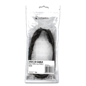 CAVO TYPE_C ATLANTIS P019-UB2-CCMM-2 TYPE_C M/TYPE_C M LUNGHEZZA 2MT
