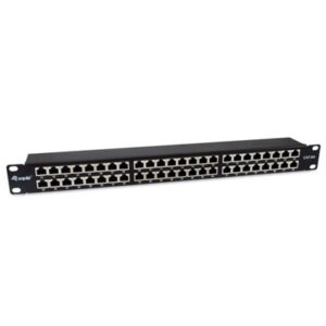 PATCH PANEL NERO SCHERMATO 1UEQUIP 326626 48 PORTE CAT.6A -CLASSE EA-EAN:4015867237588 FINO:31/03