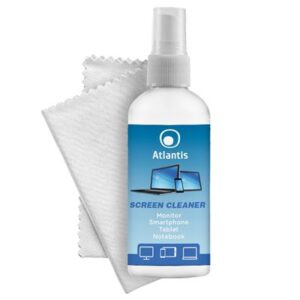 BOMBOLETTA SPAY LIQUIDO DETERGENTE X MONITOR LCD/SMARTPHONE/TABLET ATLANTIS P002-1002227DA 100ML + PANNO MICROFIBRA 20X20