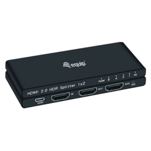 HDMI VIDEO SPLITTER 2P EQUIP 332716 ULTRA SOTTILE-SUPPORT HDR10/DOLBY VISION 4K-ALIM.INCLUSO - EAN:4015867223222