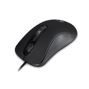 MOUSE USB ATLANTIS P009-OPTISTAR-USB OTTICO 3 TASTI CON SCROLL - NERO- FINITURA RUBBER COATED- EAN:8026974018423
