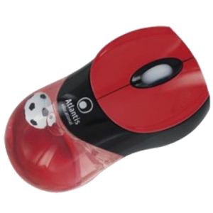 MOUSE USB ATLANTIS E009-MUK-RN LINEA EDUCATIONAL - 2 TASTI CON SCROLL - ROSSO/NERO - EAN 8026974015286 -GARANZIA 2 ANNI-