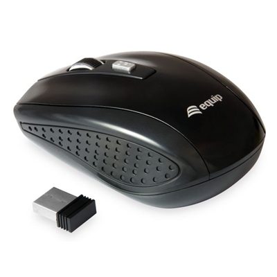 MOUSE CORDLESS USB EQUIP 245104INTERRUTTORE 800/1200/1600DPI- RIC."NANO SIZE"-EAN: 4015867208557