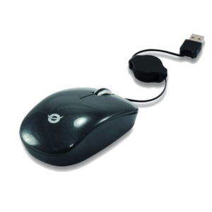 MOUSE USB CONCEPTRONIC CLLM3BTRV OTTICO- 3 PULSANTI 1000DPI CON CAVO RETRATTILE