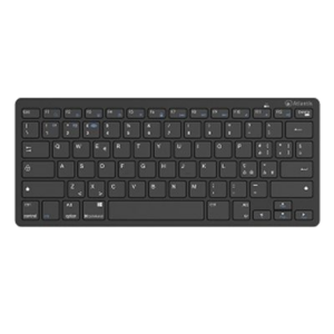 TASTIERA MINI ULTRASLIM CORDLESS ATLANTIS P013-LK-8850-WB  DUAL MODE NERA 78 TASTI TIPO CHOCOLATE