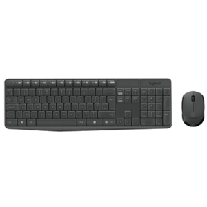TASTIERA+MOUSE WIRELESS LOGITECH RETAIL MK235 USB ANTISCHIZZO TAST. NUMERICO + MOUSE OTTICO NERO 3 TASTI P/N 920-007913
