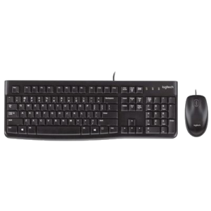 TASTIERA+MOUSE LOGITECH RETAIL MK120 USB ANTISCHIZZO PLUGANDPLAY TASTIERINO NUMERICO + MOUSE OTTICO NERO 3 TASTI P/N 920-002543