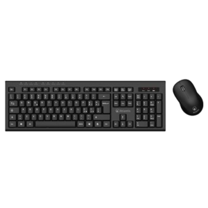 TASTIERA+MOUSE CORDLESS ATLANTIS P013-AX280G+M CON MOUSE OTTICO RICEV. NANO-SIZE -NERA - EAN: 8026974023403