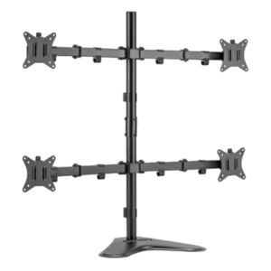 SUPPORTO X QUADRUPLO LCD/TV DA TAVOLO 17"/32" EQUIP 650127 ARTICOLATO- SUPP.FINO A 9KG - VESA: 100X100 -EAN: 40158672 FINO:31/03