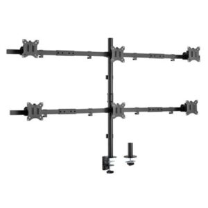 SUPPORTO PER 6 MONITOR DA TAVOLO 13"/34" EQUIP 650160 NERO - ARTICOLATA -SUPP.DA 17" A 32"-EAN: 4015867236024