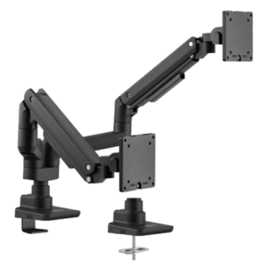 SUPPORTO X2 LCD E CARICHI PESANTI DA TAVOLO 17"/35"EQUIP 650182 NERO SUPP.FINO 20KG(SCHERMO)-VESA:100X100 -EAN:4015 FINO:31/03