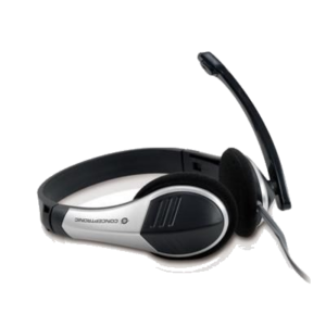 CUFFIA CON MICROFONO CONCEPTRONIC CCHATSTAR2 - COL. NERO - CAVO 2MT FINO:31/03
