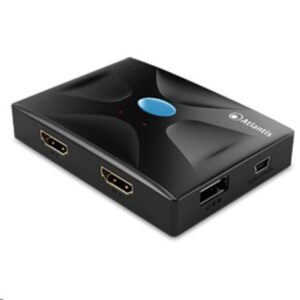 DEVIATORE KVM HDMI SWITCH USB ATLANTIS P021-MTHK02 (TAST.MPOUSE) A 2P -INCL.2 CAVI DI COLLEG.NON NECESSITA DI ALIMENTAZIONE.