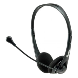 CUFFIA CON MICROFONO EQUIP 245304 - COL. NERO -DISATTIVAZ.AUDIO -JACK 3.5MM EAN: 4015867225080FINO:31/03