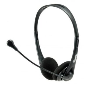 CUFFIA CON MICROFONO EQUIP 245305 USB -TELECOM.PULSANTE VOLUME+DISATTIVAZ.AUDIO -CAVO 1.8MT EAN: 4015867225097