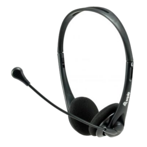 CUFFIA CON MICROFONO EQUIP 245305 USB -TELECOM.PULSANTE VOLUME+DISATTIVAZ.AUDIO -CAVO 1.8MT EAN: 4015867225097