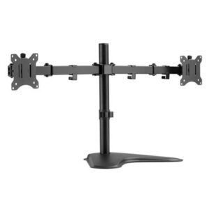 SUPPORTO X DOPPIO MONITOR DA TAVOLO 17"-32" EQUIP 650123 SUPP.FINO A 8KG - VESA FINO A 100X100 ROTAZIONE 360 -EAN: 40 FINO:31/03