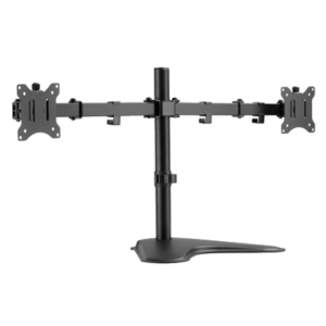 SUPPORTO X DOPPIO MONITOR DA TAVOLO 17"-32" EQUIP 650123 SUPP.FINO A 8KG - VESA FINO A 100X100 ROTAZIONE 360 -EAN: 40 FINO:31/03