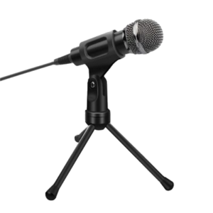 MINI MICROFONO STEREO DA TAVOLO EQUIP 245341- SPINA DA 3.5MM, CAVO 1.8MT -SUPP.X TREPPIEDE - EAN:4015867226278 FINO:31/03