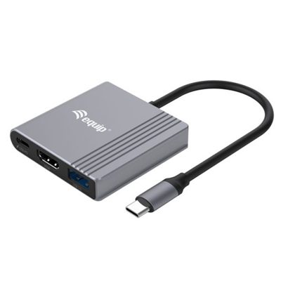 ADATTATORE 3 IN 1 EQUIP 133488 DA USB-C A HDMI/USB-A/USB PD - EAN: 4015867228876 FINO:31/03