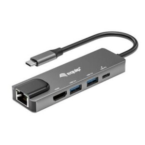 ADATTATORE MULTIFUNZIONE 5 IN 1 EQUIP 133489 USB-C MASCHIOPORTA GIGABIT ETHERNET 2X USB3.2 GEN1 - EAN:40158672317 FINO:31/03