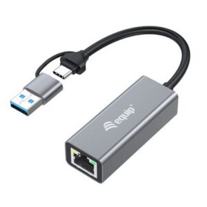 ADATTATORE DA USB-C A 2.5G ETHERNETEQUIP 133495 (USB-C+USB-A) - EAN:4015867236635 FINO:31/03