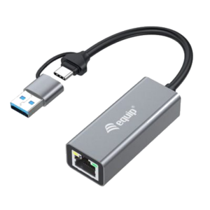 ADATTATORE DA USB-C A 2.5G ETHERNETEQUIP 133495 (USB-C+USB-A) - EAN:4015867236635 FINO:31/03