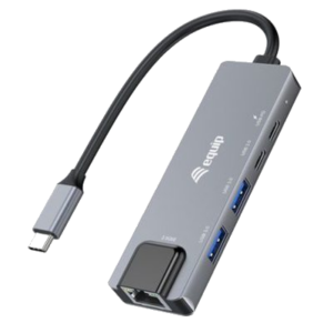 ADATTATORE DA USB-C A ETHERNET 2.5G EQUIP 133496 + HUB USB3.2 GEN1 3P CON PD 100W - EAN:4015867239308