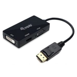 ADATTATORE DA DISPLAYPORT A VGA HDMI DVI EQUIP 133441NERO - EAN: 4015867227541 FINO:31/03