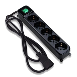 MULTIPRESA X UPS TECNOWARE FMP5IECIG SPINA IEC/VDE CON 5P SCHUKO/ITA BIPASSO + INTERRUTTORE NERA BULK