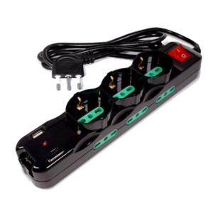 MULTIPRESA 9P TECNOWARE FMP9IIGUSB ITA 16A - (3SCHUKO/ITA - BIPASSO) + 6ITA 10/16A + 1XUSB +1XUSBTYPEC +INTERRUTTORE NERA (BULK)