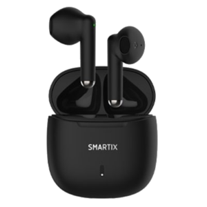 AURICOLARI WIRELESS TWS ATLANTIS SM60-FI9-B SUPP.BLUETOOTH 5.3V BASSA LATENZA-CON CUST. CON FUNZ.RICARICA -NERO