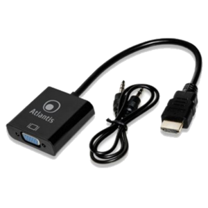 ADATTATORE HDMI VGA CM.20 ATLANTIS A04-HDMI_VGA CON AUDIO ANALOGICO - RISOL.1920X1080@64HZ