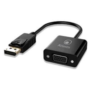 ADATTATORE DISPLAYPORT/VGA ATLANTIS A04-DP_VGA DISPLAYPORT 1.2 / VGA HD 15P (D-SUB) RISOL.1920X1080@60HZ
